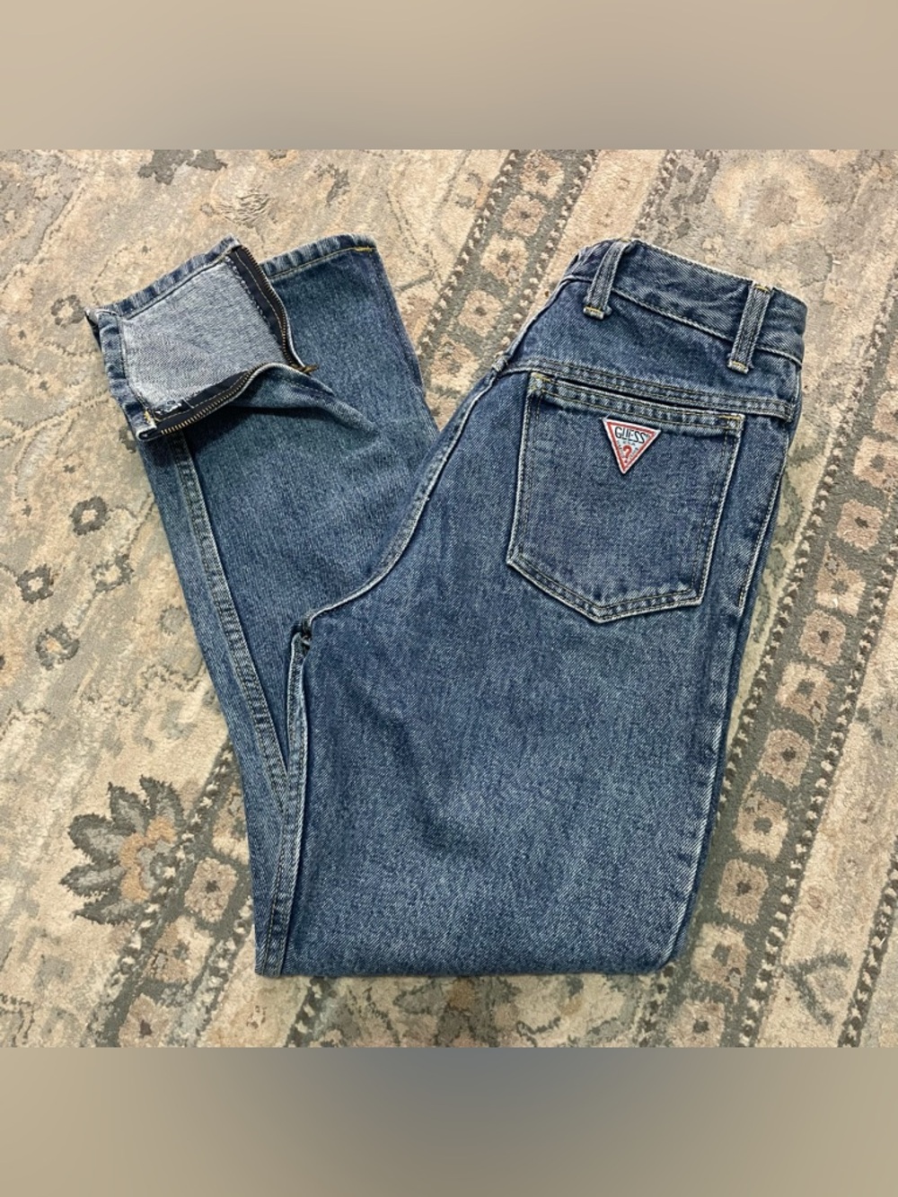 Vintage Jeans 80s Georges Marciano Guess Denim Zipper Ankle Style 1015 Sz 29